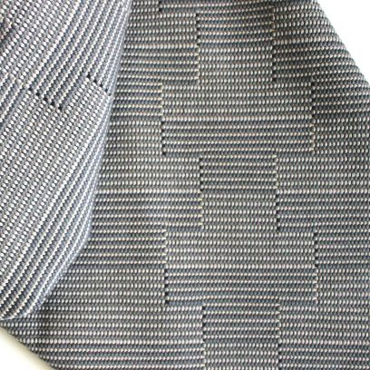 Handwoven Throw – Geometric textile geo balck